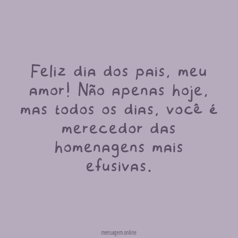 Feliz dia dos pais