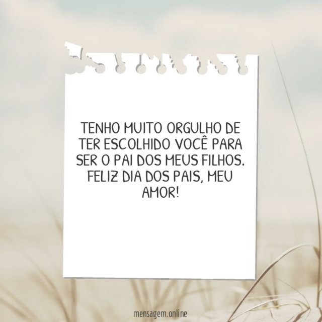 Tenho muito orgulho de ter escolhido você para