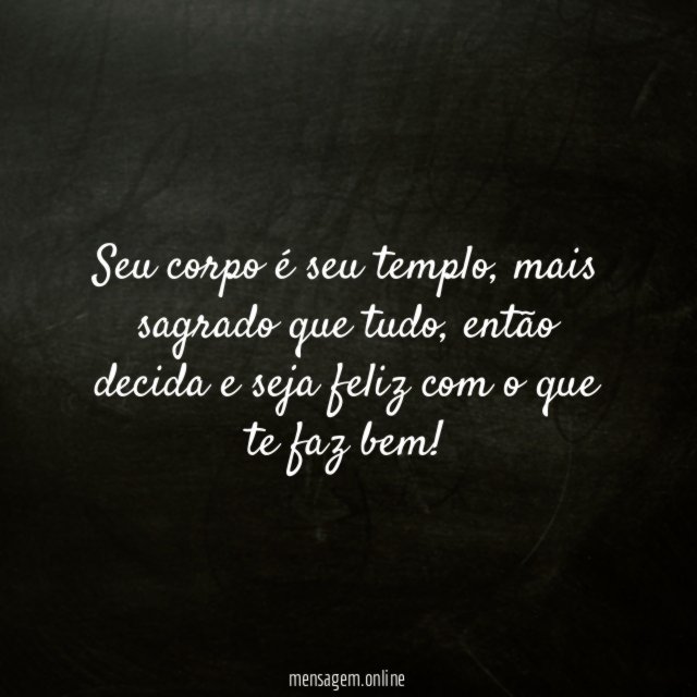 Seu corpo é seu templo
