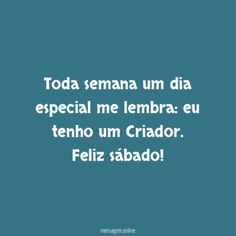 Toda semana um dia especial me lembra