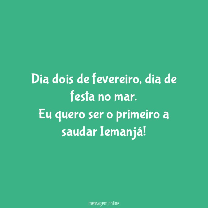 Dia dois de fevereiro