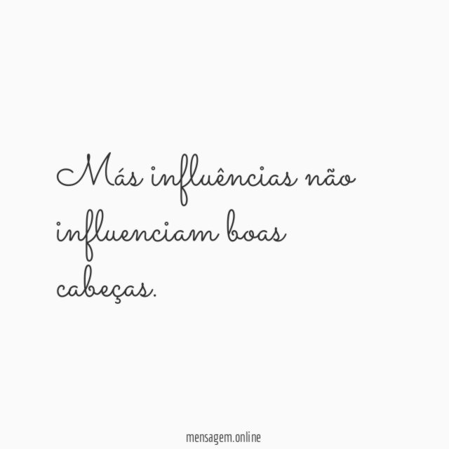Más influências não influenciam boas cabeças