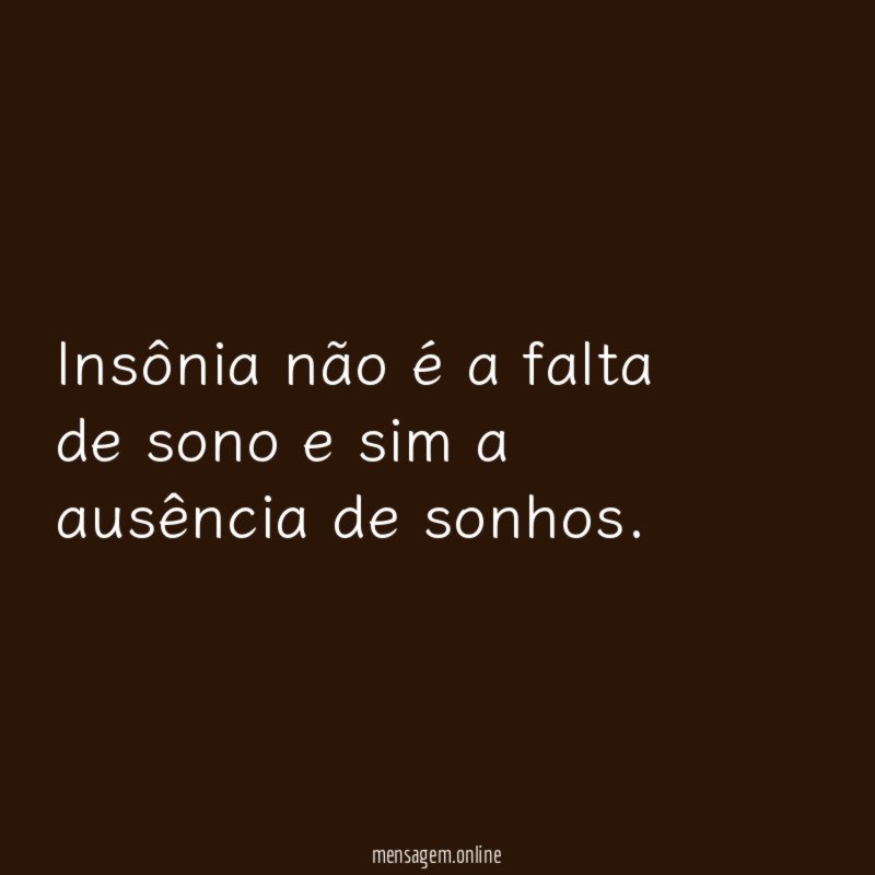 Insônia não é a falta de sono