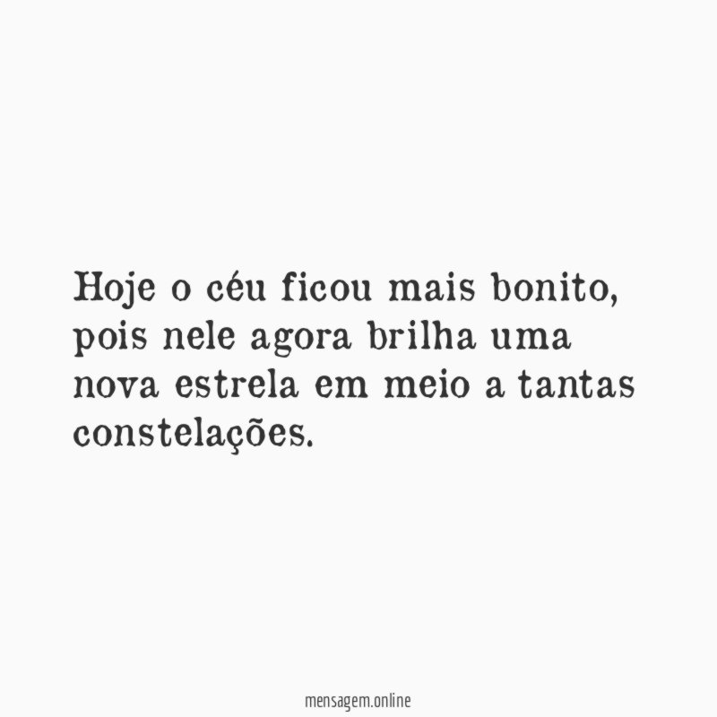 Hoje o céu ficou mais bonito