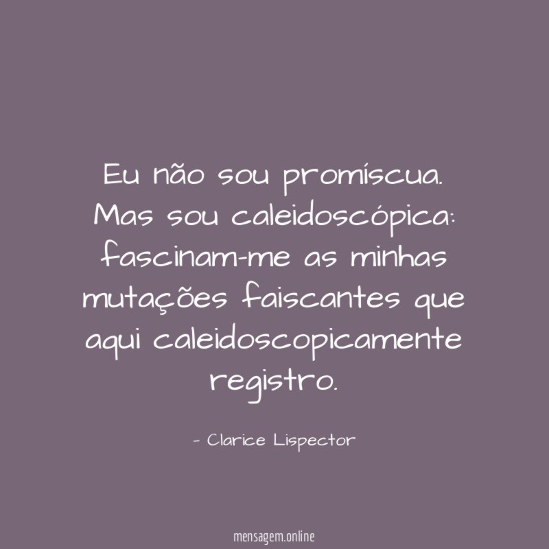 Eu não sou promíscua