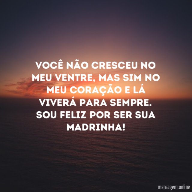 Você não cresceu no meu ventre
