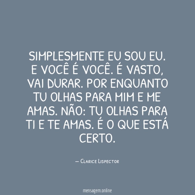 Simplesmente eu sou eu