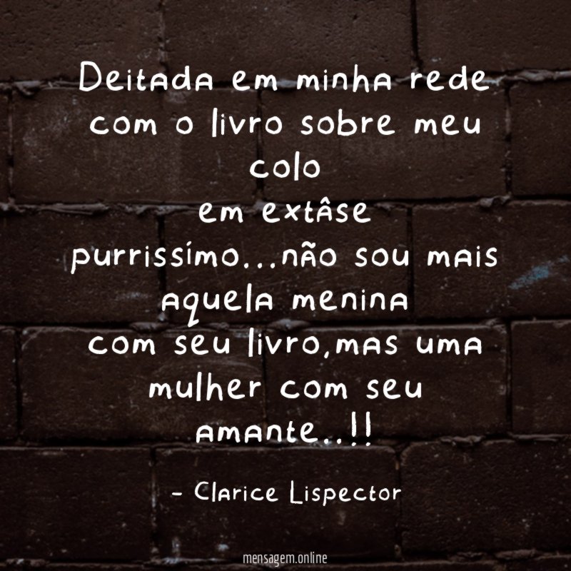 Deitada em minha rede com o livro sobre