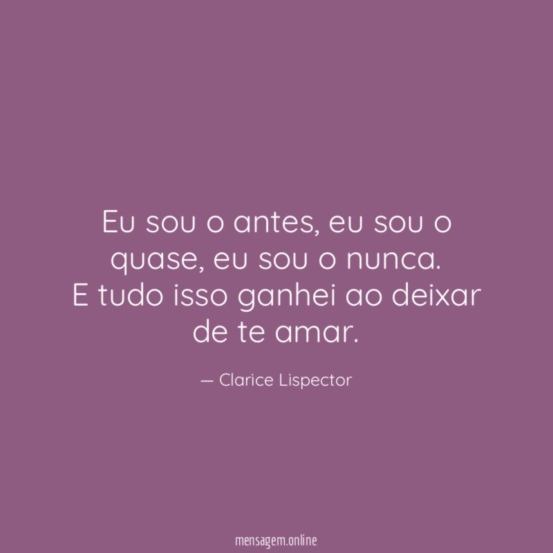 Eu sou o antes