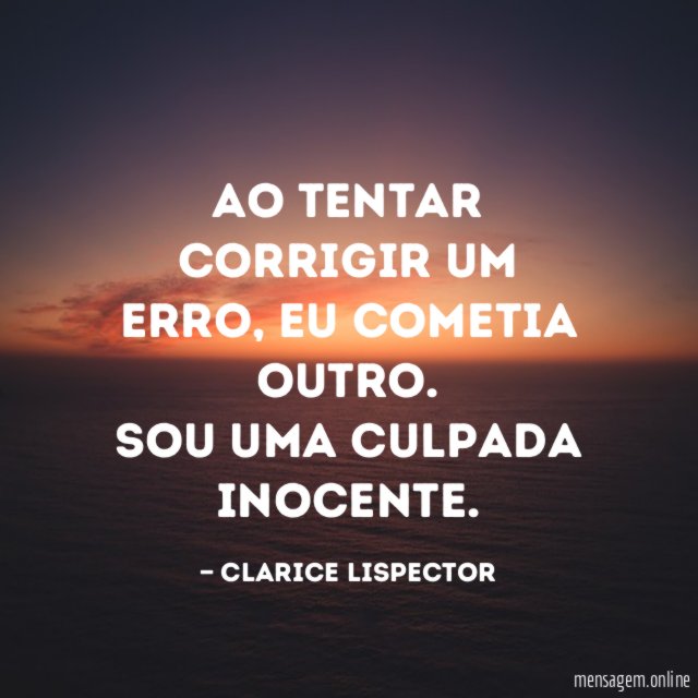 Ao tentar corrigir um erro