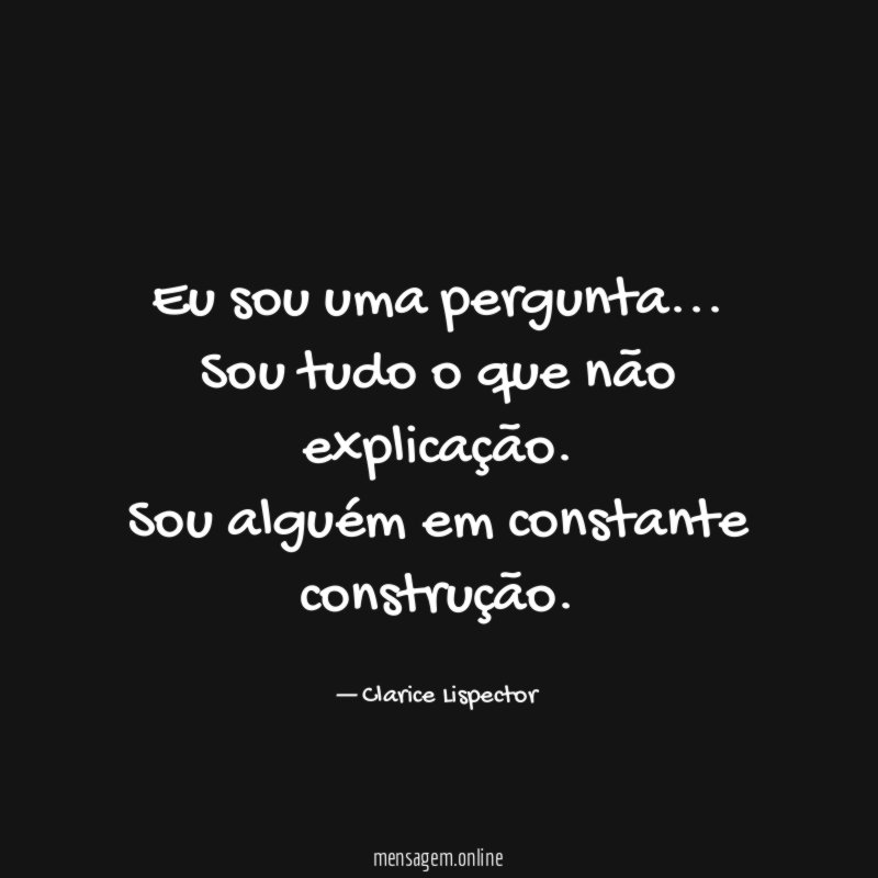 Eu sou uma pergunta