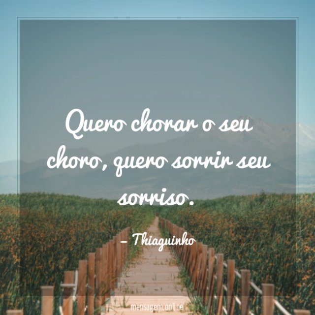 Quero chorar o seu choro