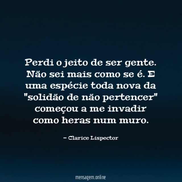 Perdi o jeito de ser gente
