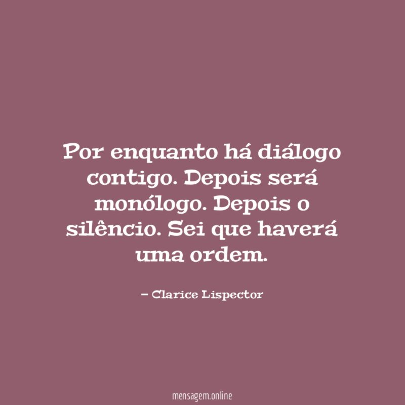 Por enquanto há diálogo contigo