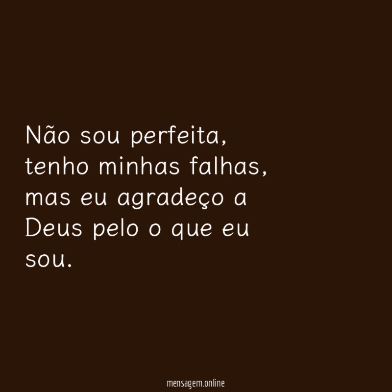 Não sou perfeita