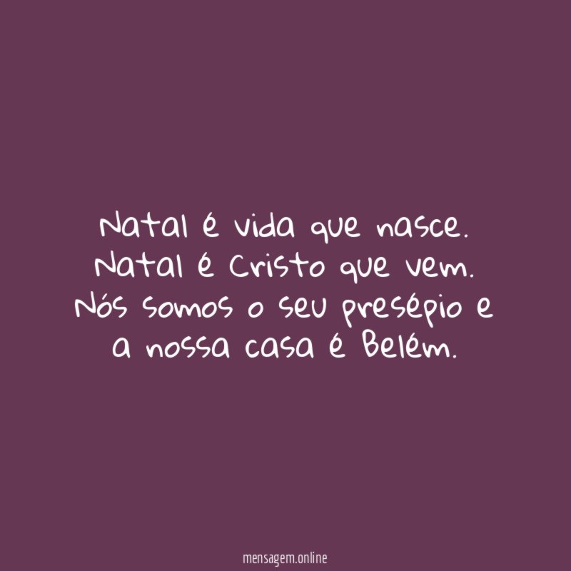 Natal é vida que nasce