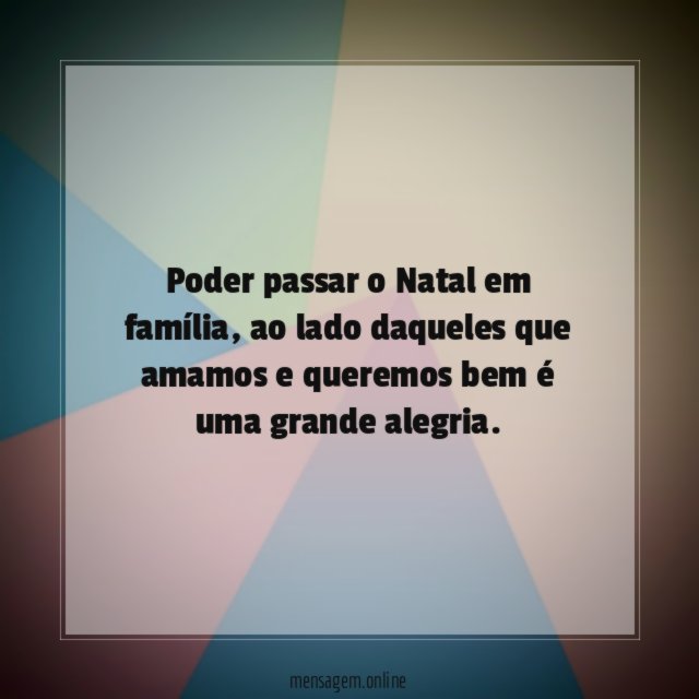Poder passar o Natal em família