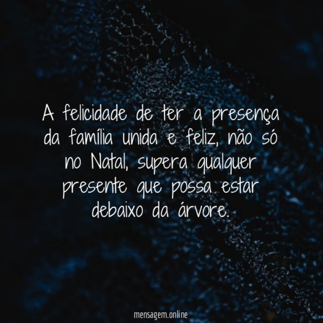 A felicidade de ter a presença da família