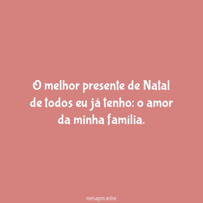 O melhor presente de Natal de todos eu já tenho