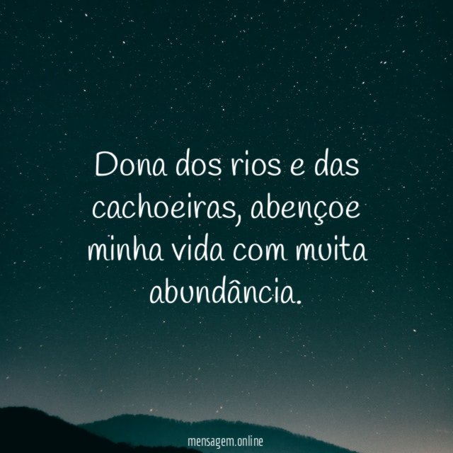Dona dos rios e das cachoeiras