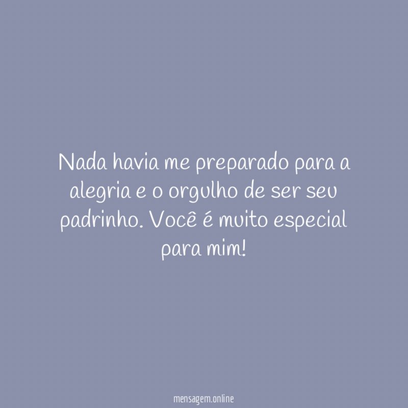 Nada havia me preparado para a alegria