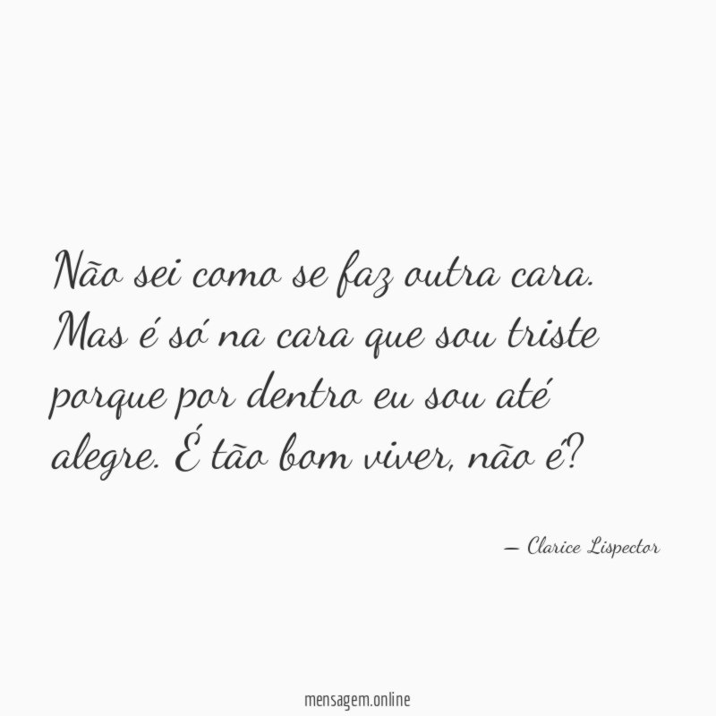 Não sei como se faz outra cara