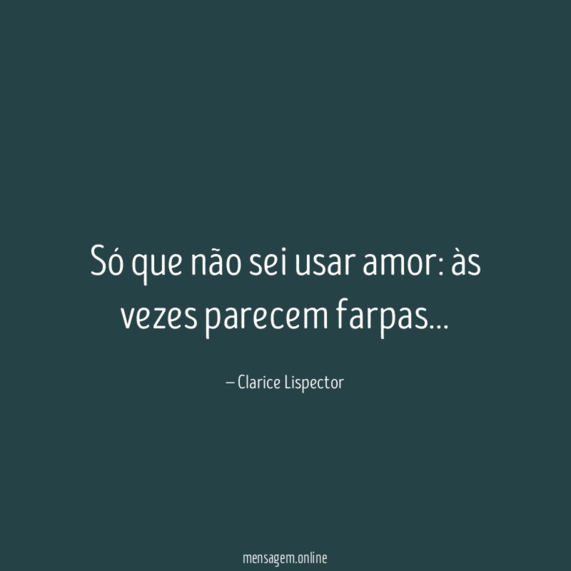Só que não sei usar amor