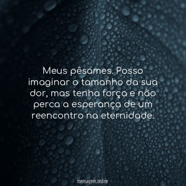 Meus pêsames