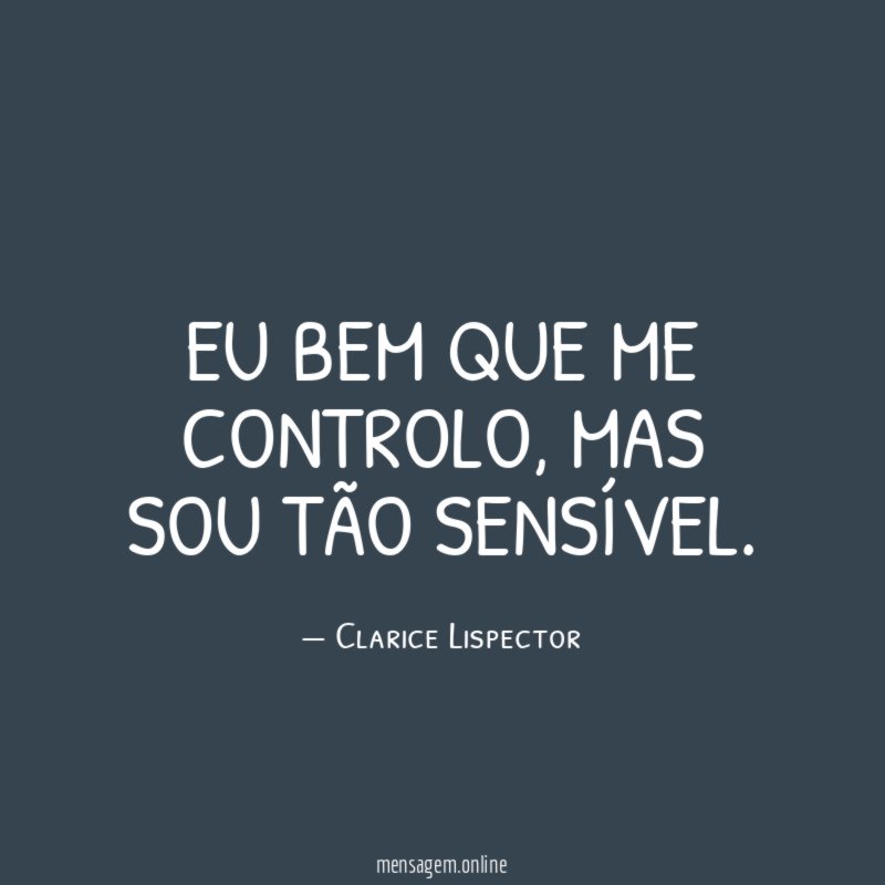 Eu bem que me controlo