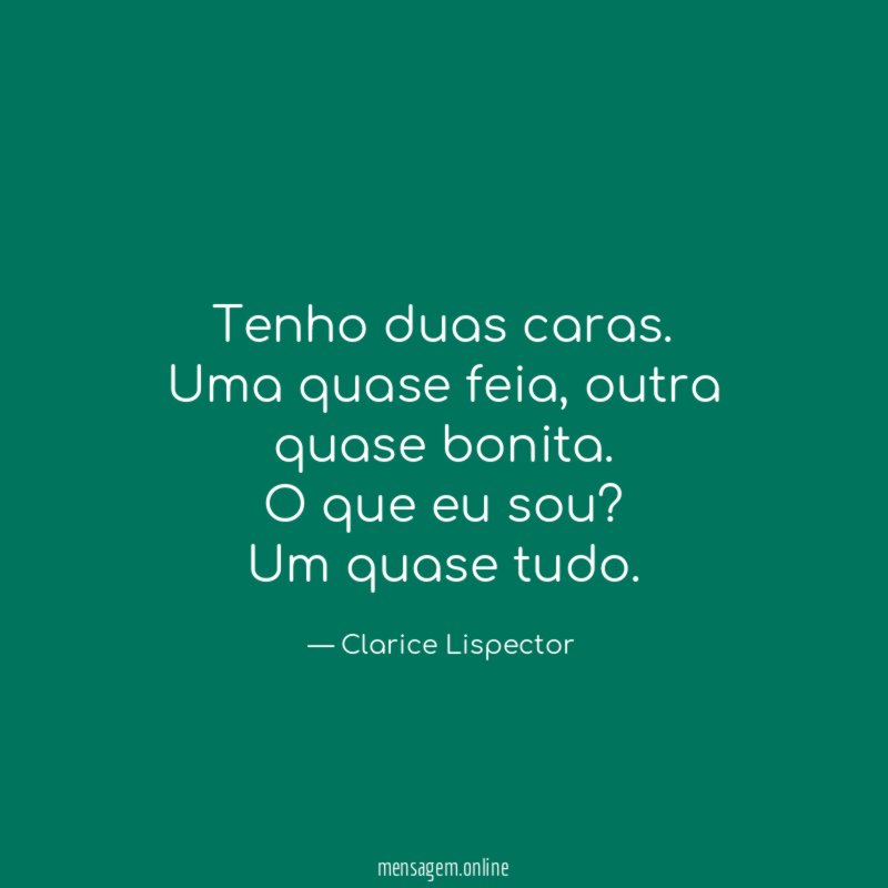 Tenho duas caras