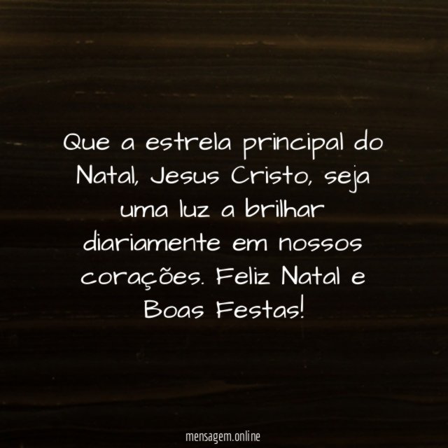 Que a estrela principal do Natal