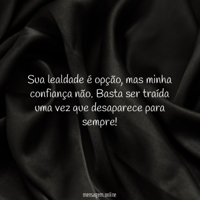 Sua lealdade é opção