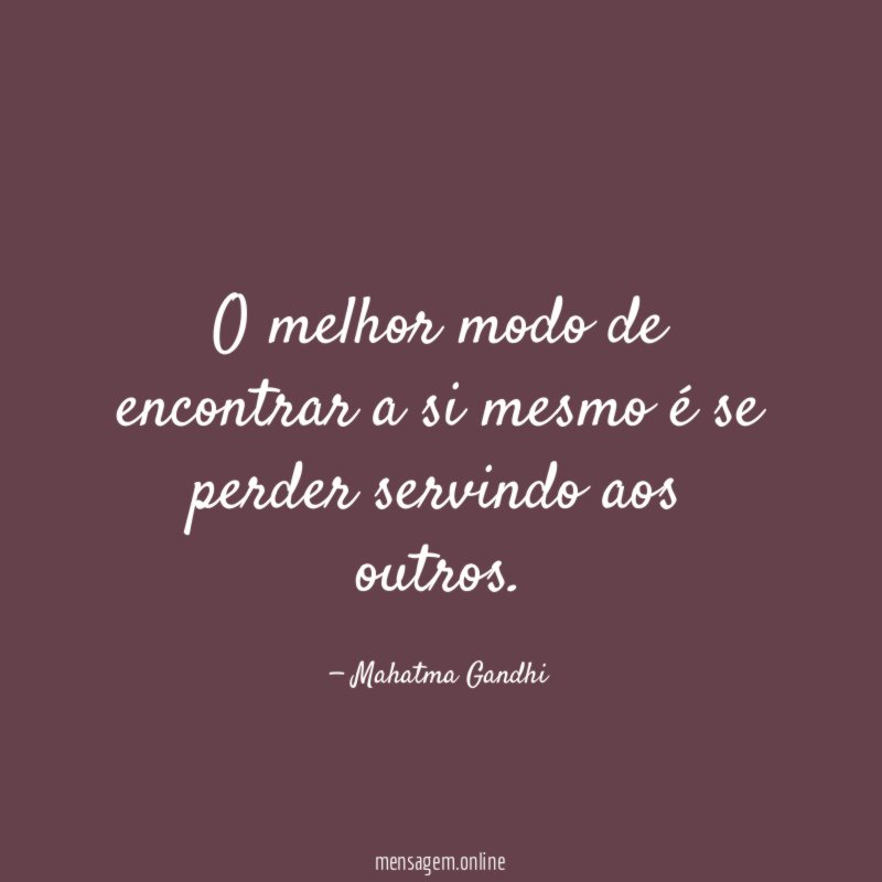 O melhor modo de encontrar a si mesmo
