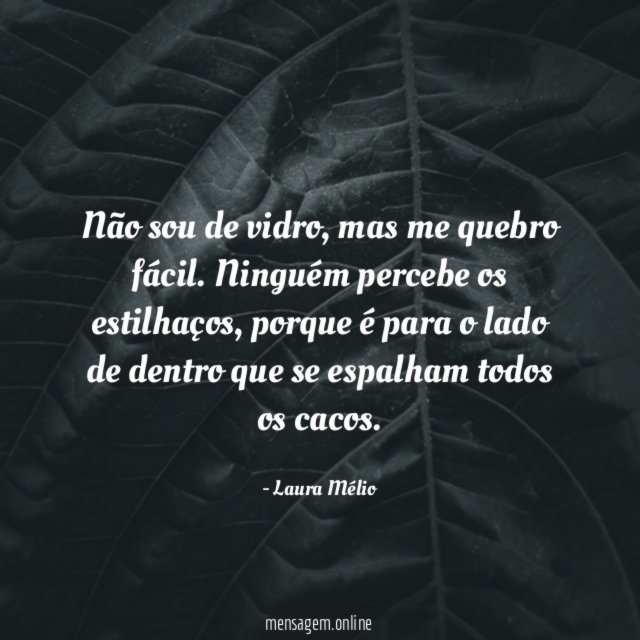 Não sou de vidro