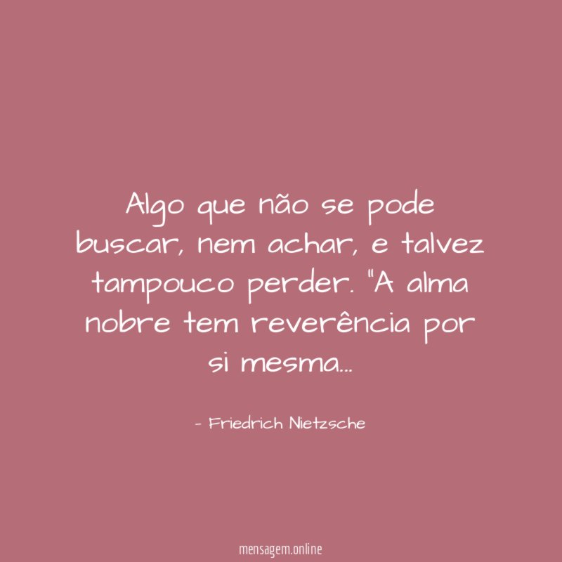 Algo que não se pode buscar