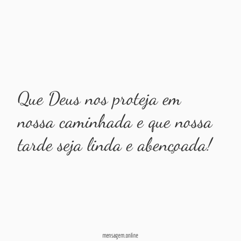 Que Deus nos proteja em nossa caminhada