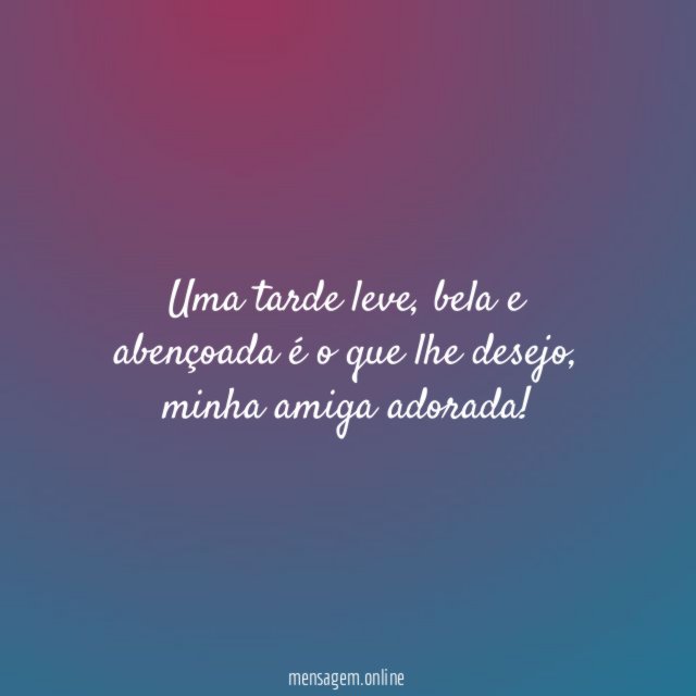 Uma tarde leve