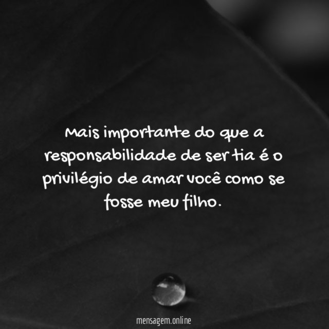 Mais importante do que a responsabilidade de ser