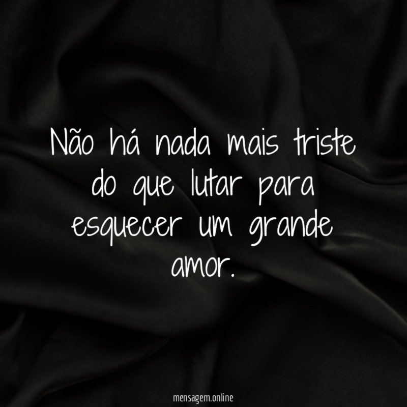 Não há nada mais triste do que lutar