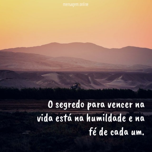 O segredo para vencer na vida está na