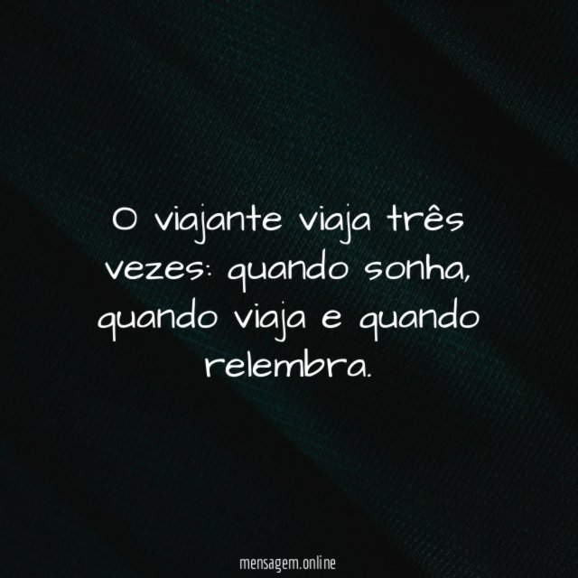 O viajante viaja três vezes