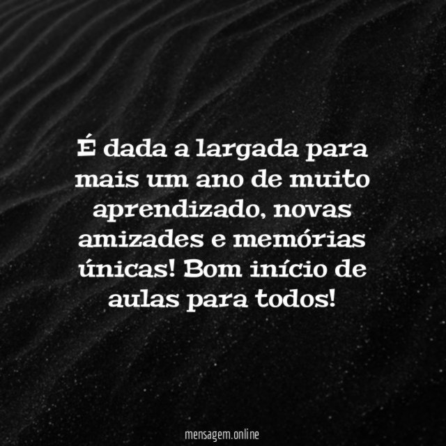 É dada a largada para mais um ano de muito aprendizado