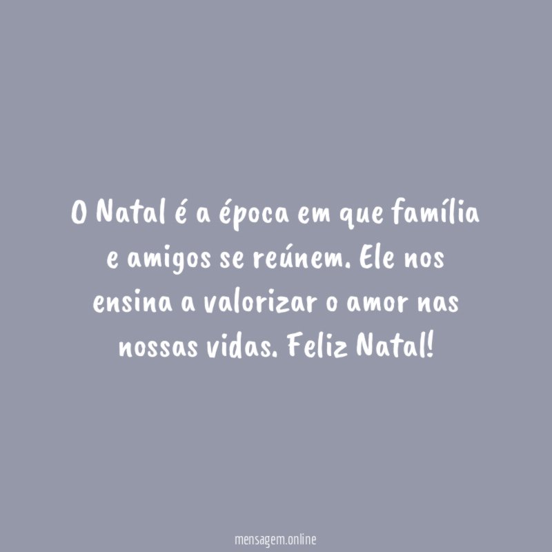 O Natal é a época em que família