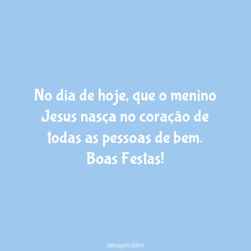 No dia de hoje