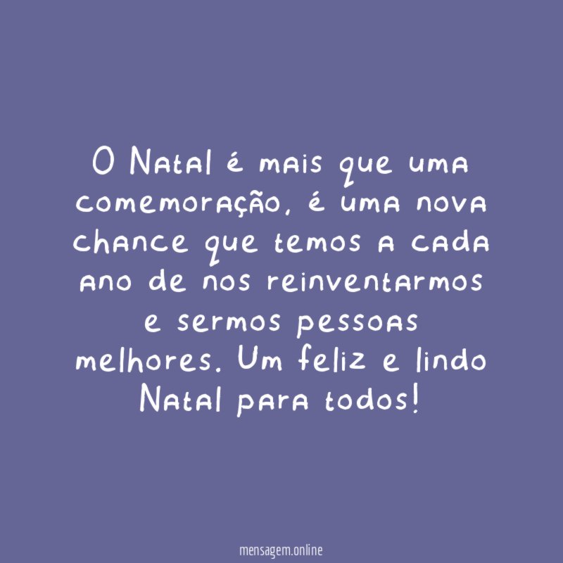 O Natal é mais que uma comemoração
