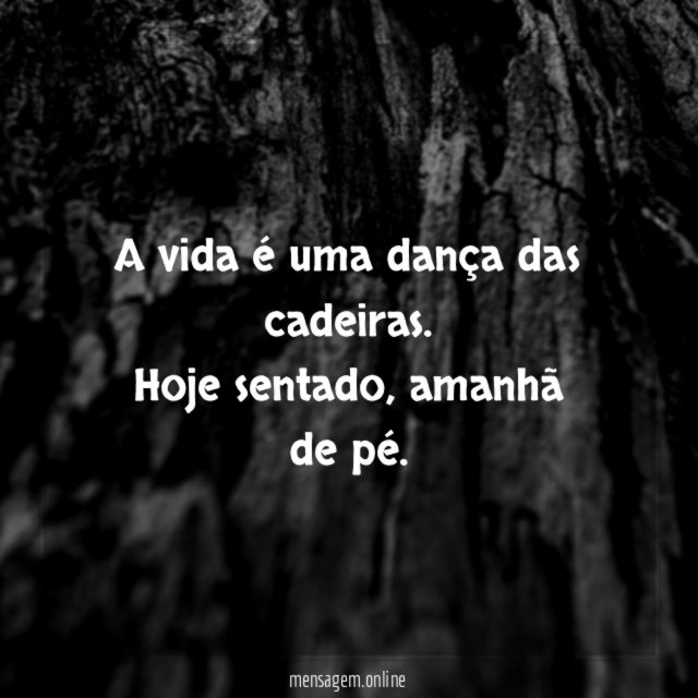 A vida é uma dança das cadeiras