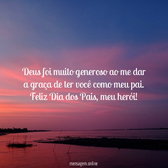 Deus foi muito generoso ao me dar a