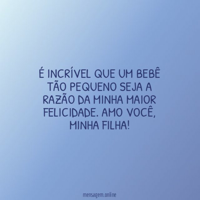 É incrível que um bebê tão pequeno seja