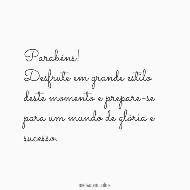 Parabéns