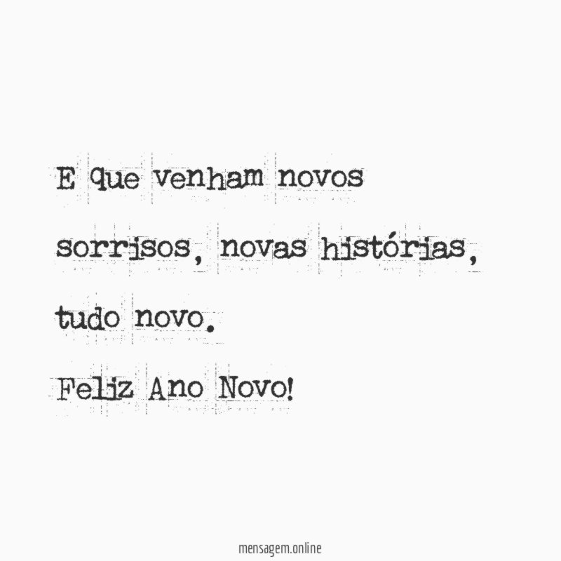 E que venham novos sorrisos